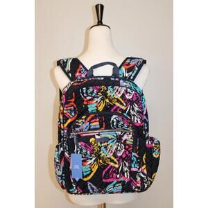 NWT Vera Bradley Butterfly Flutter Iconic Campus Backpack